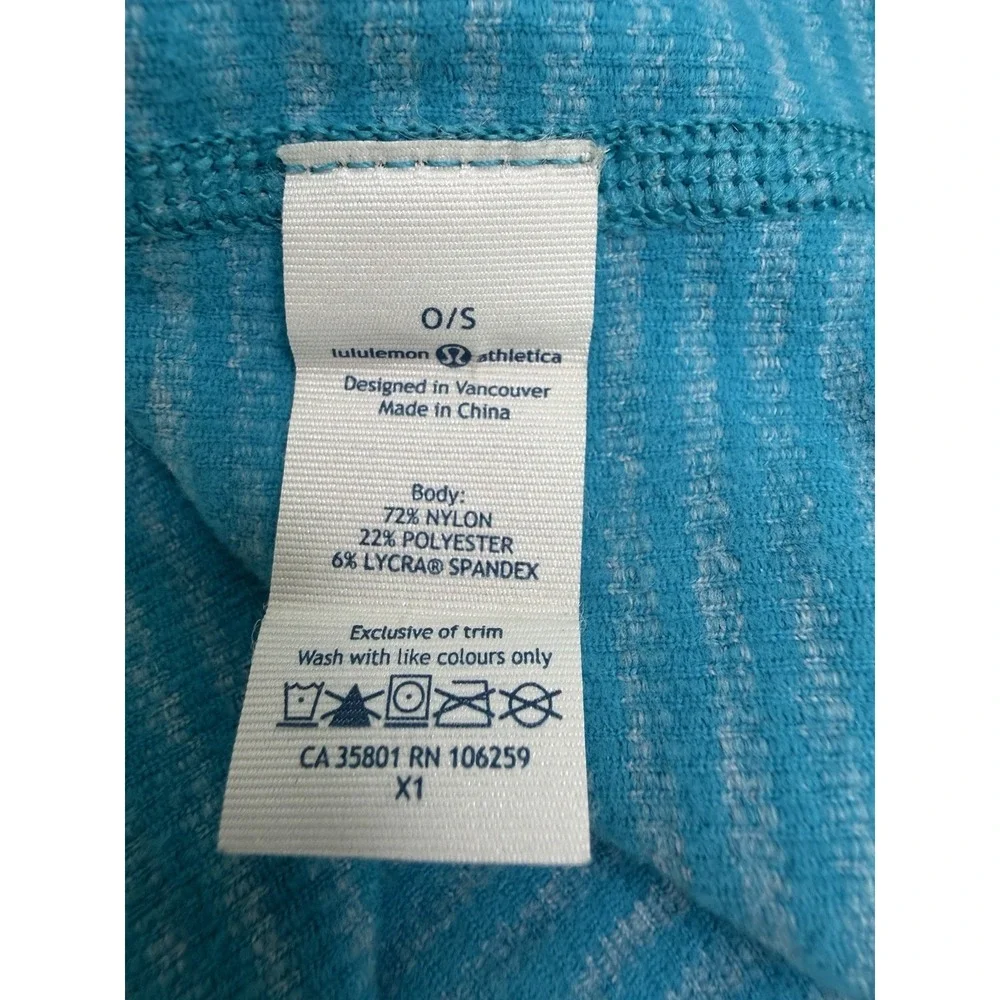 Lululemon Teal Neck Gaiter Scarf Tube O/S Stretch Nylon Spandex Unisex